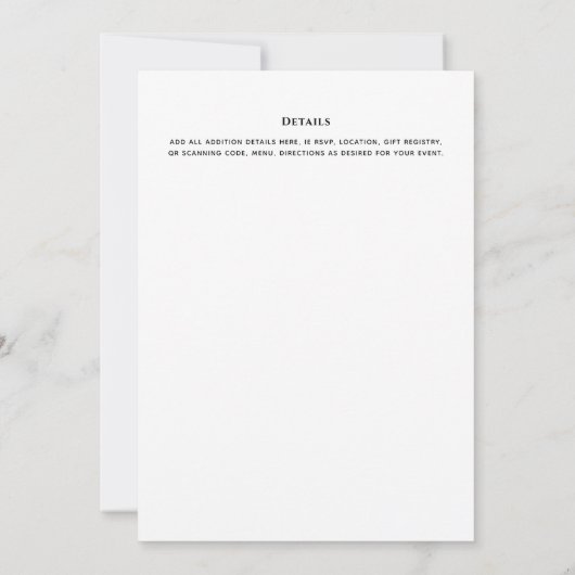 Elegant Modern BAUTIZO Bautismo Baptism - ADD VERS Kaart (Achterkant)