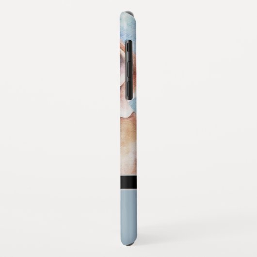 Elegant Modern Beagle met Monogram Naam Case-Mate iPhone Case (Achterkant/links)