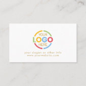 Elegant Modern Bedrijf Zakelijk Logo Wit & Goud Klantenkaartje (Achterkant)