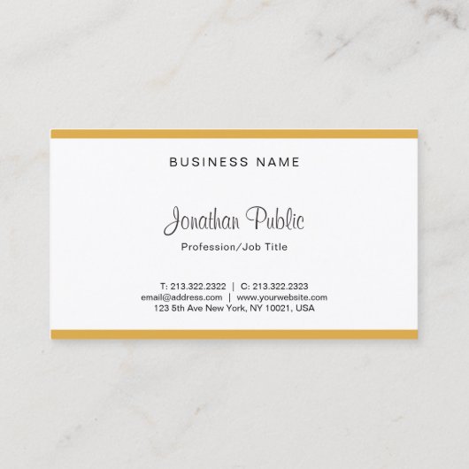 Elegant Modern Bedrijffirma Artistiek Eenvoudig On Visitekaartje (Achterkant)