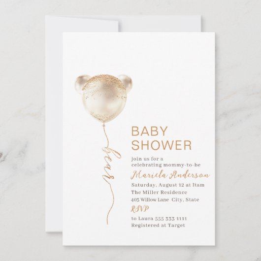 Elegant modern Beer Baby shower Kaart (Voorkant)