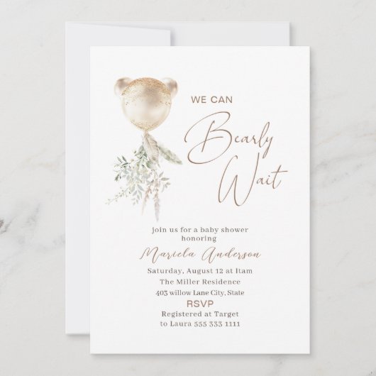 Elegant Modern Beer Wachten Baby shower Kaart