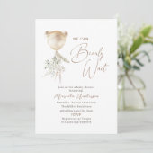 Elegant Modern Beer Wachten Baby shower Kaart (Staand voorkant)