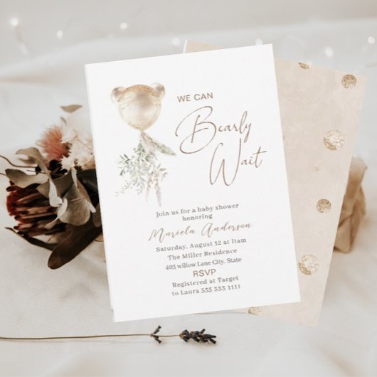 Elegant Modern Beer Wachten Baby shower Kaart