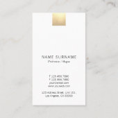 Elegant modern beige Gold Accent Discount Verticaa Visitekaartje (Achterkant)