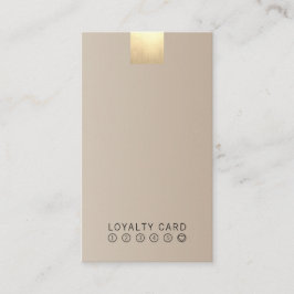 Elegant modern BeigeGradiënt Gold Loyalty Verticaa Visitekaartje