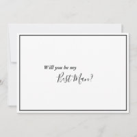 Elegant Modern Best Man proposal Kaart