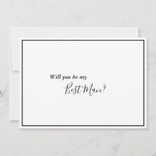 Elegant Modern Best Man proposal Kaart