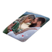 Elegant Modern Bewaar de datum foto sjabloon Magneet (Linkerzijde)