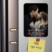 Elegant Modern Bewaar de datum foto sjabloon Magneet