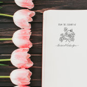 Elegant modern bibliotheekboek met aangepaste naam rubberstempel