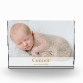 Elegant Modern Birth Notice Photo Block Fotoblokken (Voorkant)