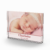 Elegant Modern Birth Notice Photo Block Fotoblokken (Rechts)