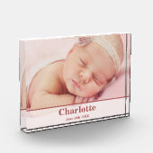 Elegant Modern Birth Notice Photo Block Fotoblokken (Links)