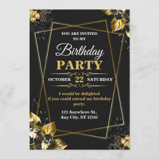 Elegant & Modern Birthday Card – CUSTOMIZABLE CARD Kaart