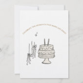 Elegant Modern Birthday Invitation Card Kaart (Achterkant)