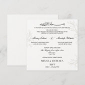 Elegant Modern Bismillah Islamitisch Moslim Bruilo Kaart (Voorkant / Achterkant)