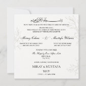 Elegant Modern Bismillah Islamitisch Moslim Bruilo Kaart (Voorkant)