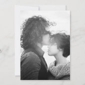 Elegant Modern Black and White Photo Wedding Kaart (Achterkant)