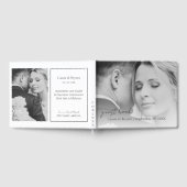 Elegant Modern Black and White Wedding Guest Book Gastenboek (Volledig)