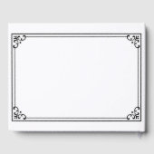 Elegant Modern Black and White Wedding Guest Book Gastenboek (Achterkant)