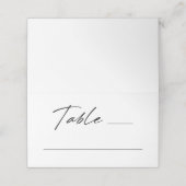 Elegant Modern Black and White Wedding Plaatskaartje (Buitenkant ongevouwen)
