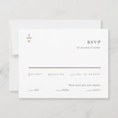 Elegant Modern Black and White Wedding RSVP Kaartje (Voorkant)
