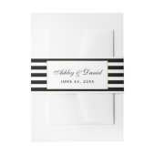 Elegant Modern Black and White Wedding S Uitnodigingen Wikkel (Voorkant Voorbeeld)