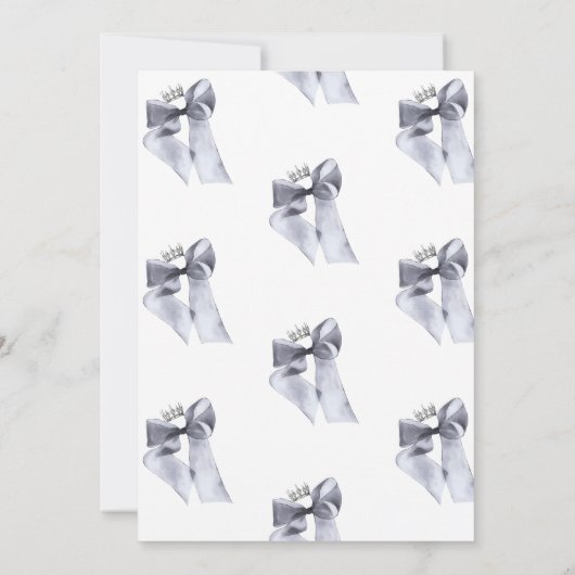 Elegant Modern Black Bow Birthday Party Kaart (Achterkant)