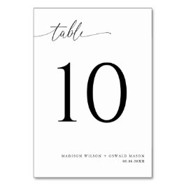 Elegant Modern Black Calligraphy Wedding 10 Kaart