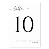 Elegant Modern Black Calligraphy Wedding 10 Kaart (Voorkant)