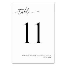 Elegant Modern Black Calligraphy Wedding 11 Kaart