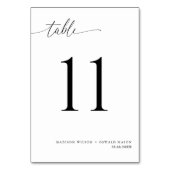 Elegant Modern Black Calligraphy Wedding 11 Kaart (Achterkant)