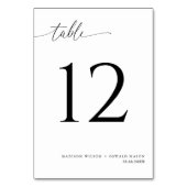 Elegant Modern Black Calligraphy Wedding 12 Kaart (Voorkant)