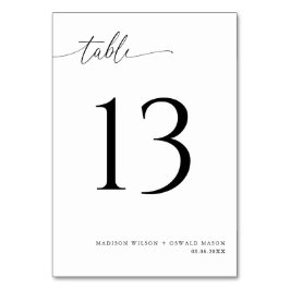 Elegant Modern Black Calligraphy Wedding 13 Kaart