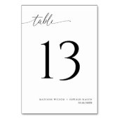 Elegant Modern Black Calligraphy Wedding 13 Kaart (Achterkant)