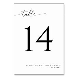 Elegant Modern Black Calligraphy Wedding 14 Kaart