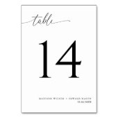 Elegant Modern Black Calligraphy Wedding 14 Kaart (Achterkant)