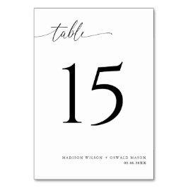 Elegant Modern Black Calligraphy Wedding 15 Kaart