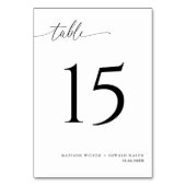 Elegant Modern Black Calligraphy Wedding 15 Kaart (Achterkant)