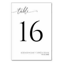 Elegant Modern Black Calligraphy Wedding 16 Kaart