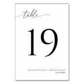 Elegant Modern Black Calligraphy Wedding 19 Kaart (Achterkant)