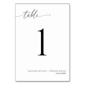 Elegant Modern Black Calligraphy Wedding 1 Kaart (Achterkant)