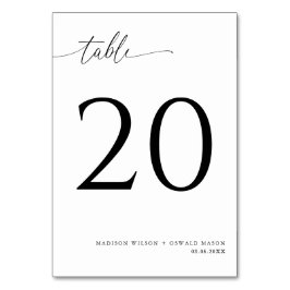 Elegant Modern Black Calligraphy Wedding 20 Kaart