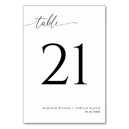 Elegant Modern Black Calligraphy Wedding 21 Kaart