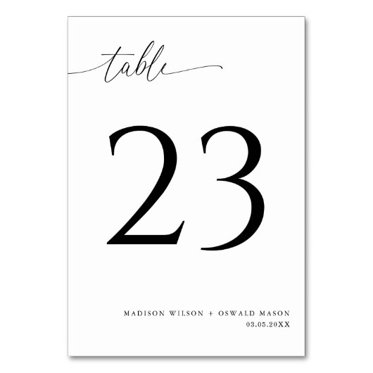 Elegant Modern Black Calligraphy Wedding 23 Kaart (Achterkant)