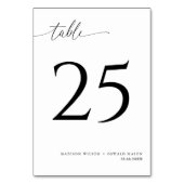 Elegant Modern Black Calligraphy Wedding 25 Kaart (Achterkant)