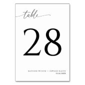 Elegant Modern Black Calligraphy Wedding 28 Kaart (Voorkant)