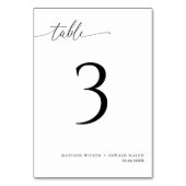 Elegant Modern Black Calligraphy Wedding 3 Kaart (Achterkant)