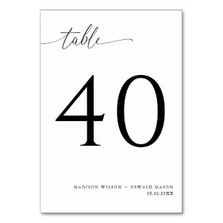 Elegant Modern Black Calligraphy Wedding 40 Kaart